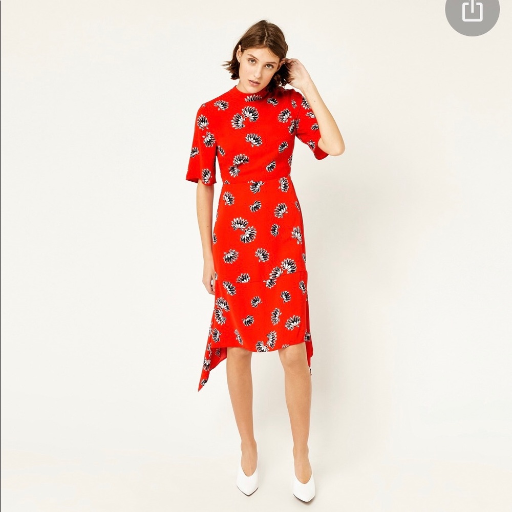 Warehouse open back floral dress